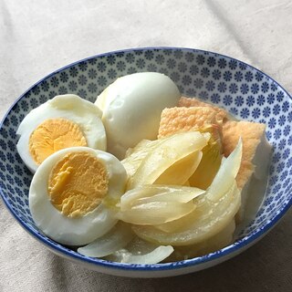 ゆで卵と厚揚げの味噌煮